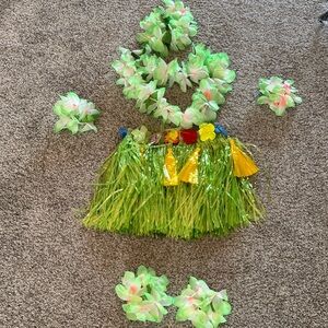 Ladies Green Hula Costume Set